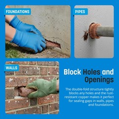 Coldbreak Copper Mesh Rodent Control – 5″ x 100′ Rustproof 100′,