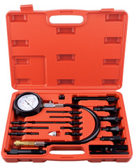 17 Pcs Engine Compression Tester Kit Tool Set For Diesel Automotive Compressor