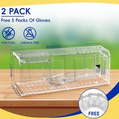 Humane Mouse Trap,2 PCS No Kill Traps for Indoor & Outdoor – Reusable…