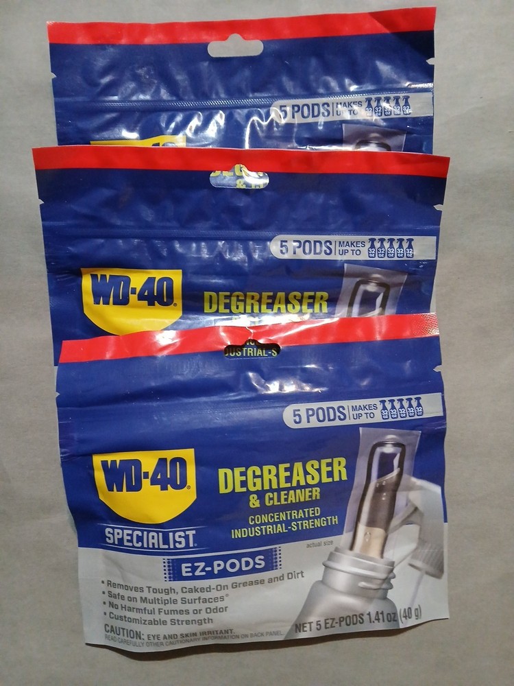Lot Of 3 WD-40 Specialist Industrial-Strength Degreaser EZ-PODS of 5 PODS