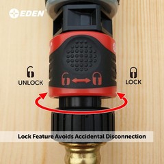 Eden 95210 Premium Garden Hose Fitting Quick Connect with 5 pc Set, 5 Set