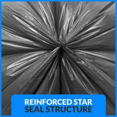 Reli. 55 Gallon Trash Heavy Duty 100 Ties Tough Leak-Proof Garbage For Large