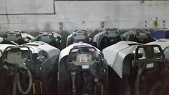 ADVANCE Warrior 34RST, 34ST Walk-Behind Floor Scrubber in AS-IS condition.