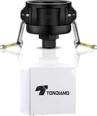 275 330 Gallon IBC Tote Fittings, Adapter, Tank Drain 10 x 10 x 8.5 cm, Black