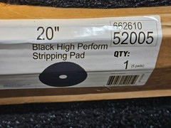 (QTY 5) Norton 66261052005 20 In. 3-1/4 In. Fine Grit Black High Stripping Pad