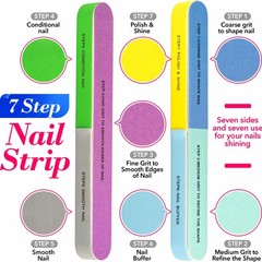 16 Pcs Nail Files and Buffers Blue, Pink, Yellow, Red, Black, Silver, Orange