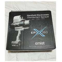 eMist EPIX360 Handheld Electrostatic Disinfectant Sprayer Kit w/ Case Gray/Black