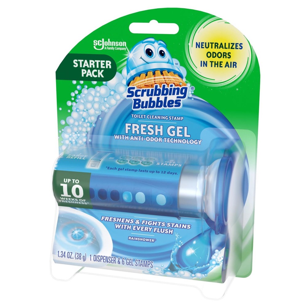 Scrubbing Bubbles Rainshower Scent Continuous Toilet Cleaning System 1.34 oz Gel