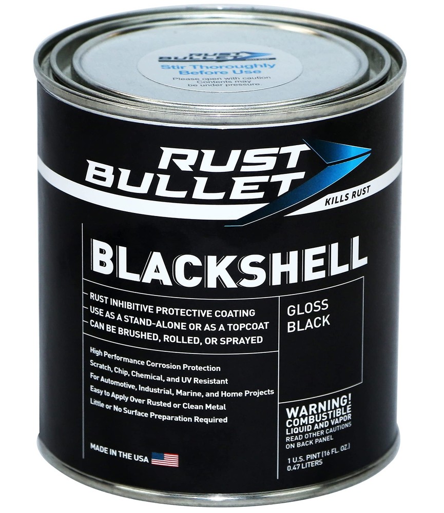 Gloss Black Corrosion-Resistant Coating – 1 Pint Rust Proofing Paint
