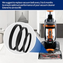 Replacement Carpet Cleaner Belt Set for Bissell ProHeat 2X Revolution Pet Car…
