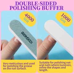 FANDAMEI Nail Buffer Block, 10 PCS Buffers for Nails with Multi-colored