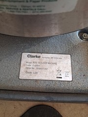 Clarke BOS-18 Walk-Behind Scrubber Buffer Polisher 120V Adjustable Handle