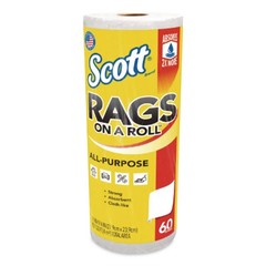 Scott 54992 9.4″ x 11″ 1-Ply Rags On A Roll – White (12/Carton) New