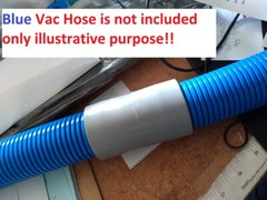 VACUUM HOSE Connector CUFF adapter adaptor 1.5 – 1.5″ gray carpet Clean