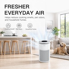 Azeus C8 True HEPA Air Purifier, 5-Stage Filtration, 360° Air Intake, Ultra