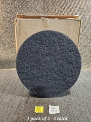 (QTY 5) Handy-Klenz 09380023 20″ 508mm Black Stripping Floor Pad Round