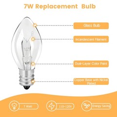 Original Flea Trap Light Bulb Replacement, 10 Pack 7W Replacement