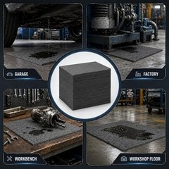 Hoolerry Oil Absorbent Pads 30 Pcs 9.8×13 | Dimpled Spill Mats for Garage/Home