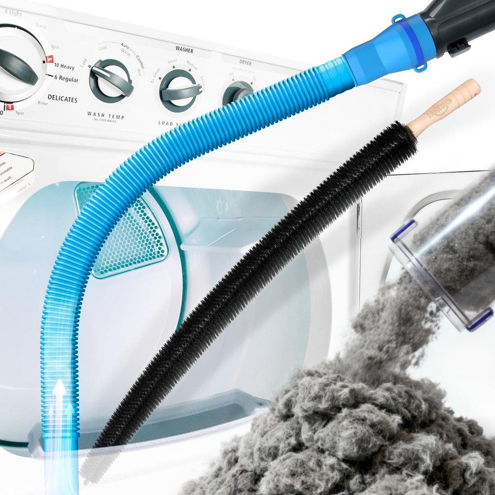 Holikme Dryer Vent Cleaner Kit 2 Pieces – Upgraded 2 Piece Set, Blue