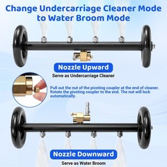 Tool Daily Undercarriage Pressure Washer Attachment 16 16”+ foam, Black