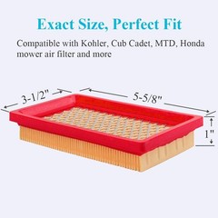 HOODELL 2 Pack 951-10298 Air Filter + Pre Cleaner for MTD Cub Cadet SC100…