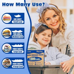 1000 Loads Mega Pack Laundry 1000-loads, 1000-loads [Fragrance Free]
