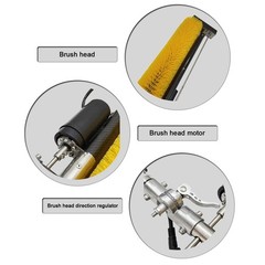 Roof/ Solar Panel Electric Cleaning Roller Brush (110V, 150W, 5m Pole)