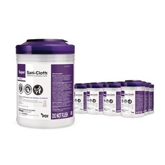 CASE 12 PDI Q55172 Super Sani-Cloth Germicidal Disposable Wipes Large CANISTERS