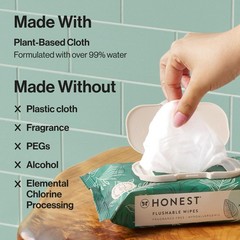 The Honest Company Hypoallergenic 42 Count (Pack of 8), Tropical Leaves