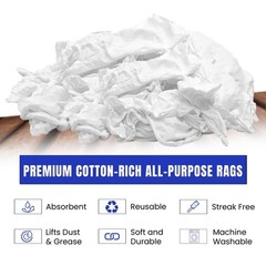 New White T-Shirt Cleaning Rags Pallet – 120 x 5 LB Boxes – 600 LB