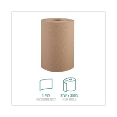 Windsoft 108 8 in. x 350 ft. 1-Ply Hardwound Roll Towel – Natural (12 RL/CT) New