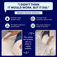 Peelaways Incontinence Bed Sheets & Waterproof Mattress Protector – 7-Laye