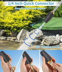 Pressure Washer Tips Turbo Nozzle, Nozzle 4000 PSI,…