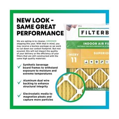 Filterbuy 12x12x1 Air Filter MERV 11 Superior Pet & Allergy Defense (6-Pack),…