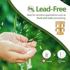 Litorange 1 Pack 1-1/16″ Fine Thread (Female) Lead-Free 1 Pack, Gold