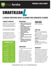 SMARTKLEAN L – LITHIUM FORTIFIED DAILY CONCRETE CLEANER & DEGREASER 5 GAL PAIL