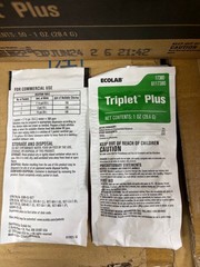 50x 1oz pkts Triplet Plus Cleaner Mix EXP 6/2024 17380 6117380 ECOLAB