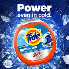 Tide Ultra OXI Power PODS with Odor Eliminators Laundry 18 Count (Pack of 1)