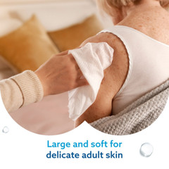 Waterwipes Adult Care Sensitive Wipes, Plastic-Free 99.9% Water Based Wipes, Un