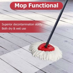 Spin Mop Replacement Head – 6 Pack EasyWring Refills with 6 White