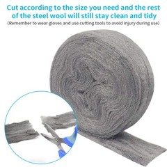 30Ft Steel Wool Roll Hole Filler Control Gap Filter Keep Animals Away From Holes
