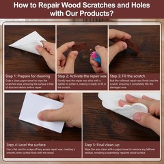 11 pcs Wood Floor Scratch Repair Wax Blocks Vinyl Kit As Shown 1