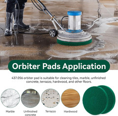 Cleaning Orbiter Pads 437.056 for Oreck 550MC Orbiter Floor Machine, 12 Inch