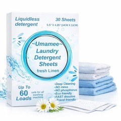Laundry Detergent Sheets – Cold Water Powerful Clean, 60 Count (Pack of 1)