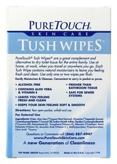 Tush Wipes for Adults 24 Individual 24 Count (Pack of 1), Multicolor