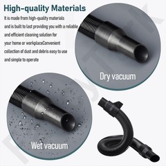 14-37-0105 18v/28v Wet/Dry Vac Hose Assembly for 18V Vacuum 0880-20 Black