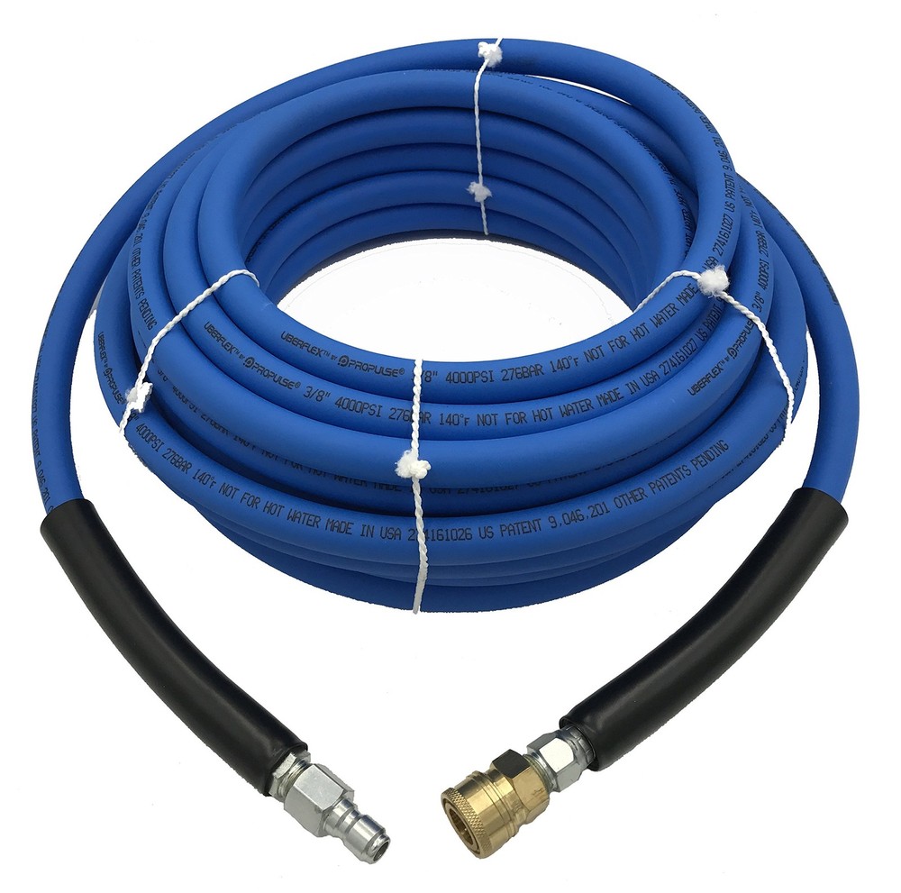 , UBERFLEX 4,000 PSI Blue Flexible & Light Weight Hose w/QC Couplers
