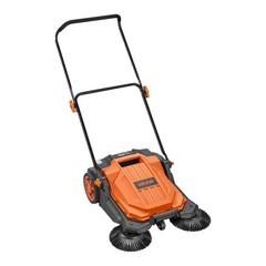 VEVOR Walk-Behind Floor Sweeper Manual Hand Push Sweeper 25.6″ Sweeping Width