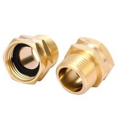 2 Pack Brass Garden Hose Adapter, 3/4″ GHT Female x NPT Male,