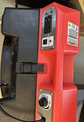 Black/Red Air Mover Blower with Power Outlets, Speed Control, Filter Light